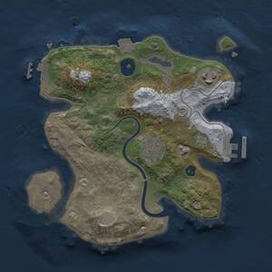 Thumbnail Rust Map: Procedural Map, Size: 2500, Seed: 2061316403, 6 Monuments
