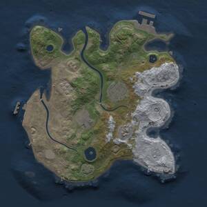 Thumbnail Rust Map: Procedural Map, Size: 2500, Seed: 426913035, 9 Monuments