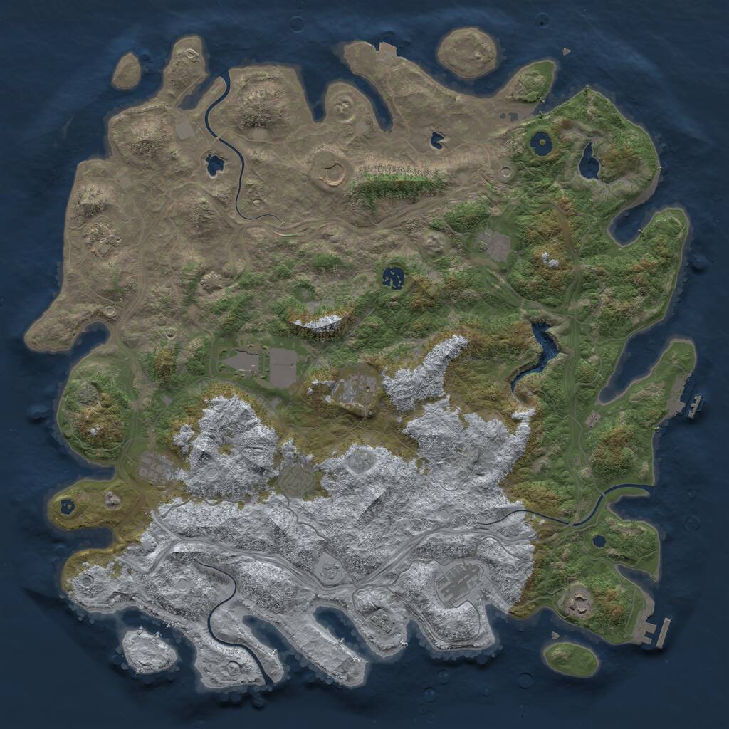 Rust Map: Procedural Map, Size: 4800, Seed: 1452188100, 17 Monuments