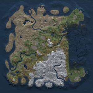 Thumbnail Rust Map: Procedural Map, Size: 4500, Seed: 65468488, 16 Monuments
