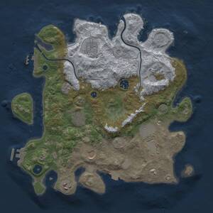 Thumbnail Rust Map: Procedural Map, Size: 3500, Seed: 50005461, 14 Monuments