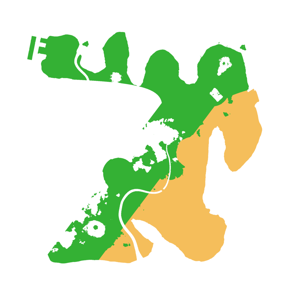 Biome Rust Map: Procedural Map, Size: 2500, Seed: 728772452