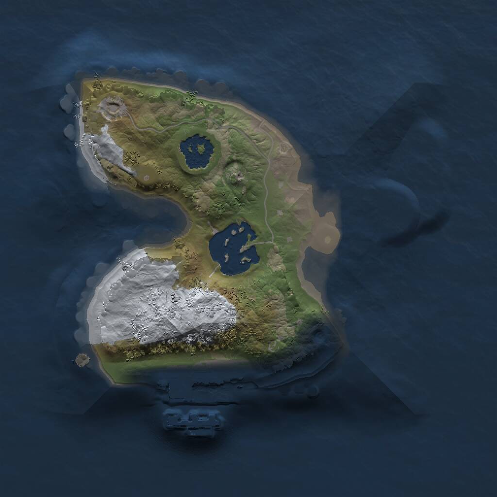 Rust Map: Procedural Map, Size: 1500, Seed: 1386714420, 3 Monuments