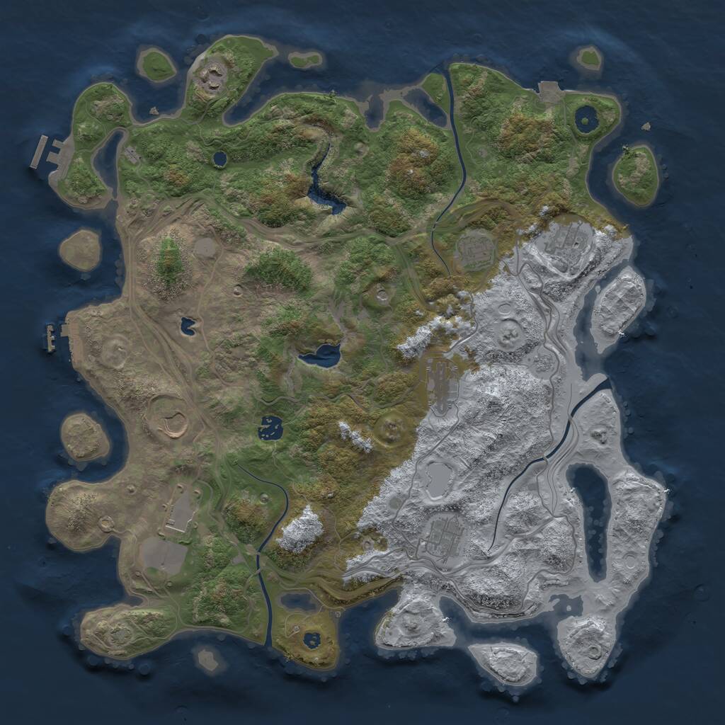 Rust Map: Procedural Map, Size: 4250, Seed: 2575527, 14 Monuments