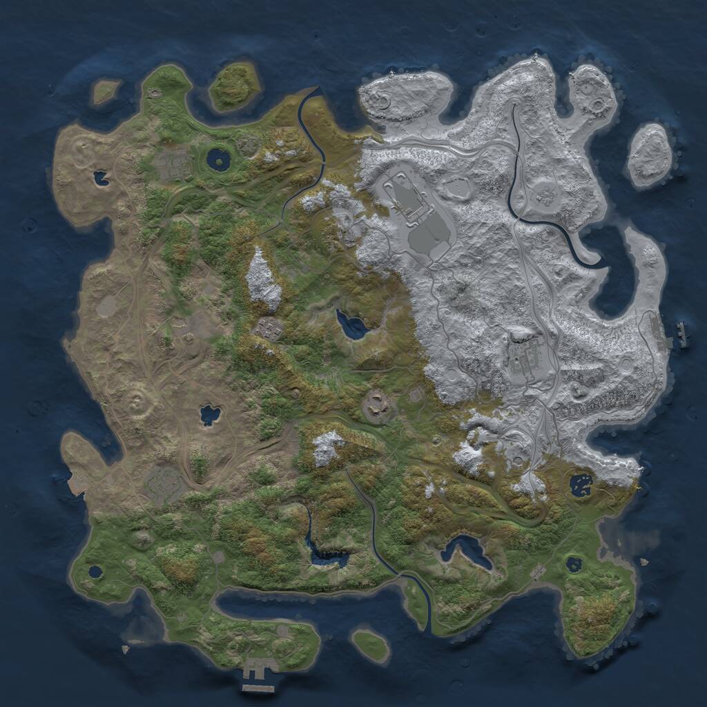 Rust Map: Procedural Map, Size: 4500, Seed: 1615404987, 15 Monuments
