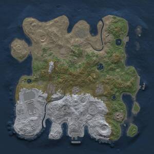 Thumbnail Rust Map: Procedural Map, Size: 3500, Seed: 917018198, 14 Monuments