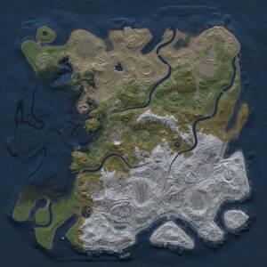 Thumbnail Rust Map: Procedural Map, Size: 4250, Seed: 1111369265, 17 Monuments