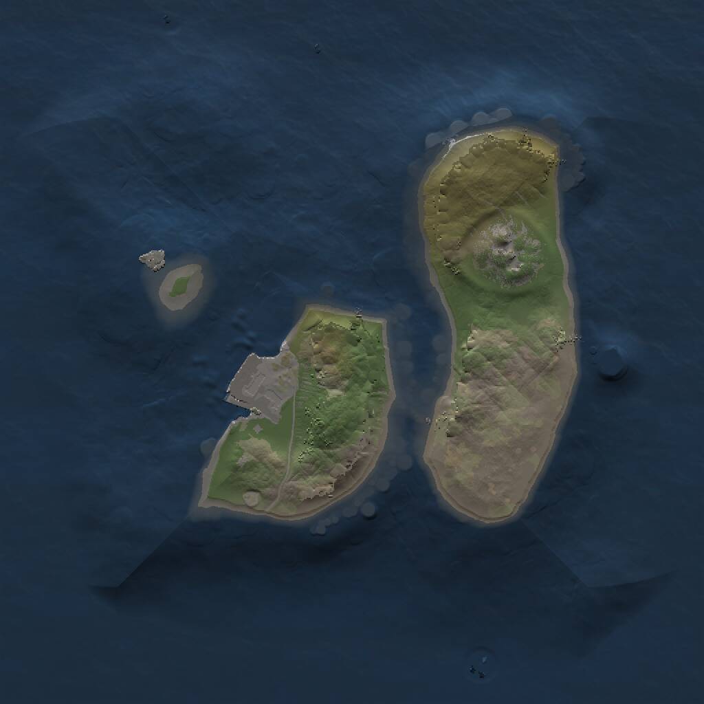 Rust Map: Procedural Map, Size: 1500, Seed: 1387, 1 Monuments