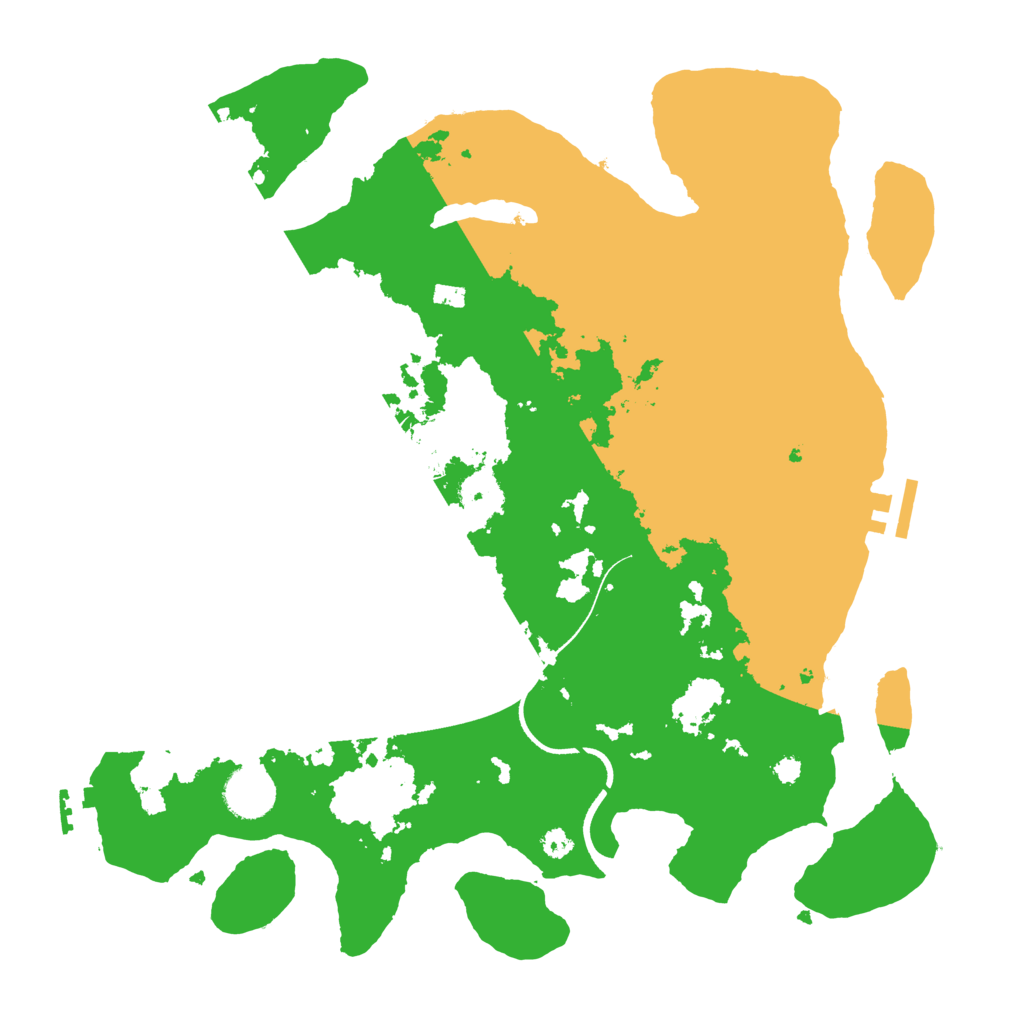 Biome Rust Map: Procedural Map, Size: 3500, Seed: 128337