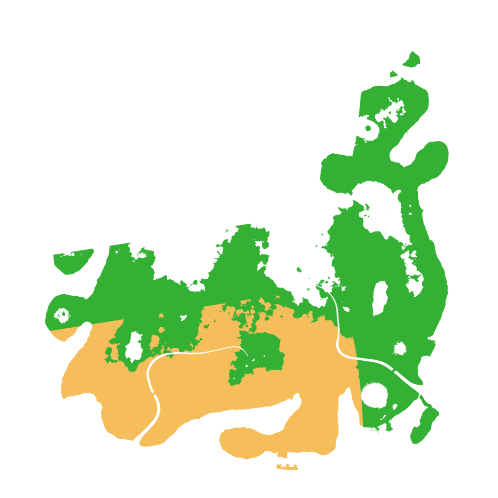 Biome Rust Map: Procedural Map, Size: 3500, Seed: 407683311