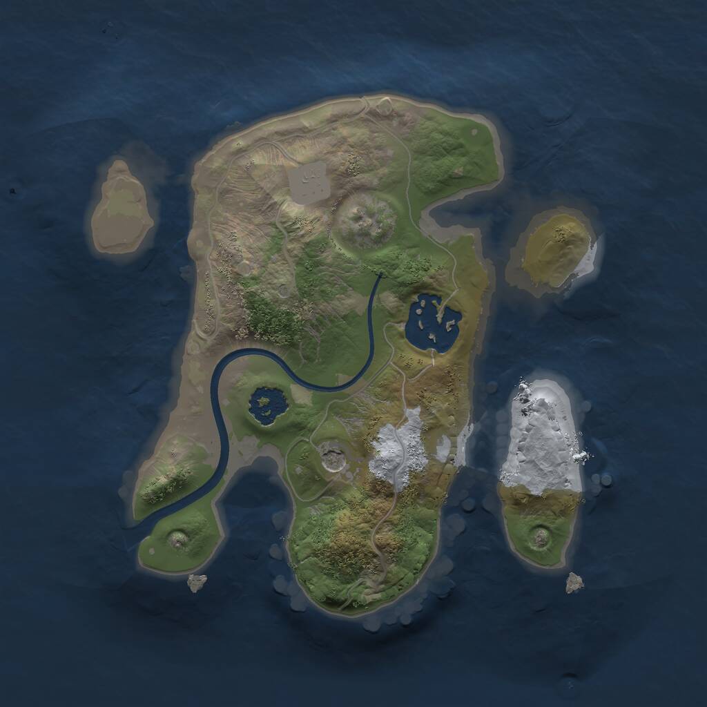 Rust Map: Procedural Map, Size: 1889, Seed: 1870929678, 3 Monuments
