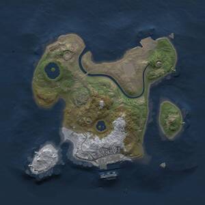 Thumbnail Rust Map: Procedural Map, Size: 2000, Seed: 1911108965, 3 Monuments