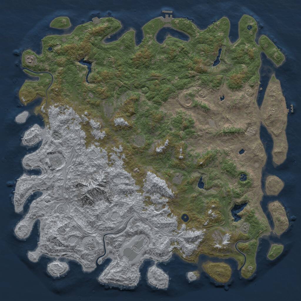 Rust Map: Procedural Map, Size: 6000, Seed: 14746813, 17 Monuments