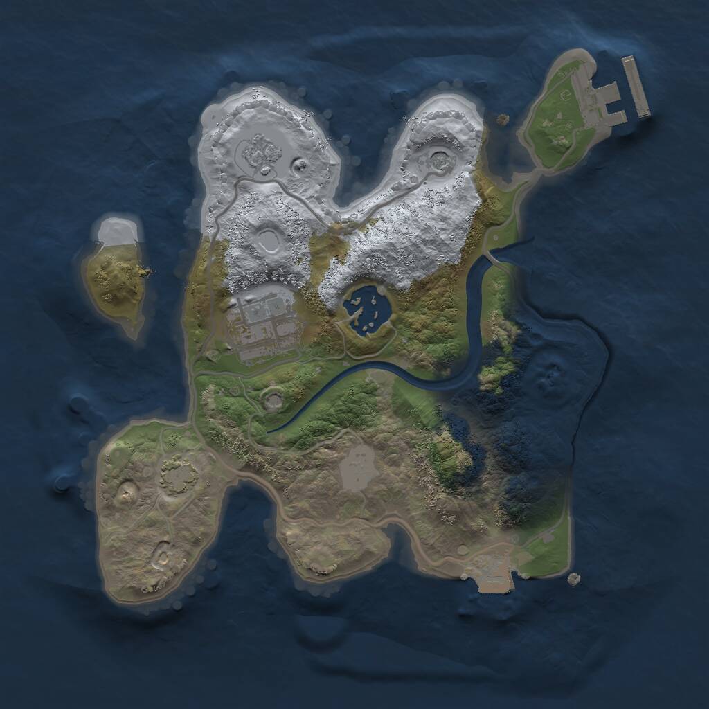 Rust Map: Procedural Map, Size: 2300, Seed: 164341, 7 Monuments