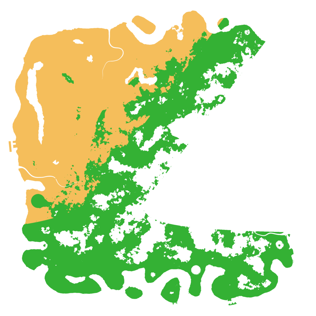 Biome Rust Map: Procedural Map, Size: 6000, Seed: 9134