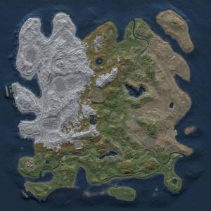 Thumbnail Rust Map: Procedural Map, Size: 4301, Seed: 9658497, 16 Monuments