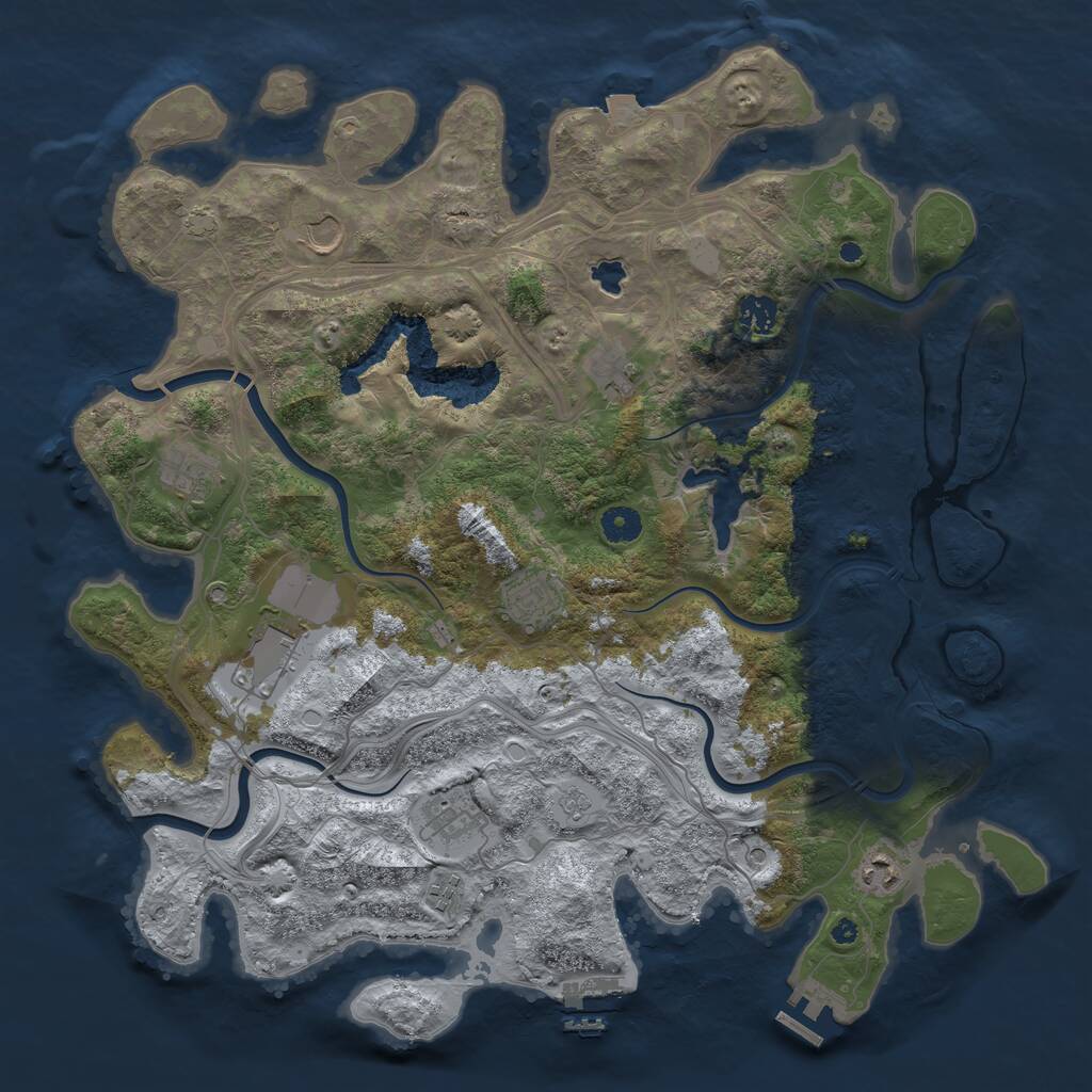 Rust Map: Procedural Map, Size: 4250, Seed: 31894, 15 Monuments