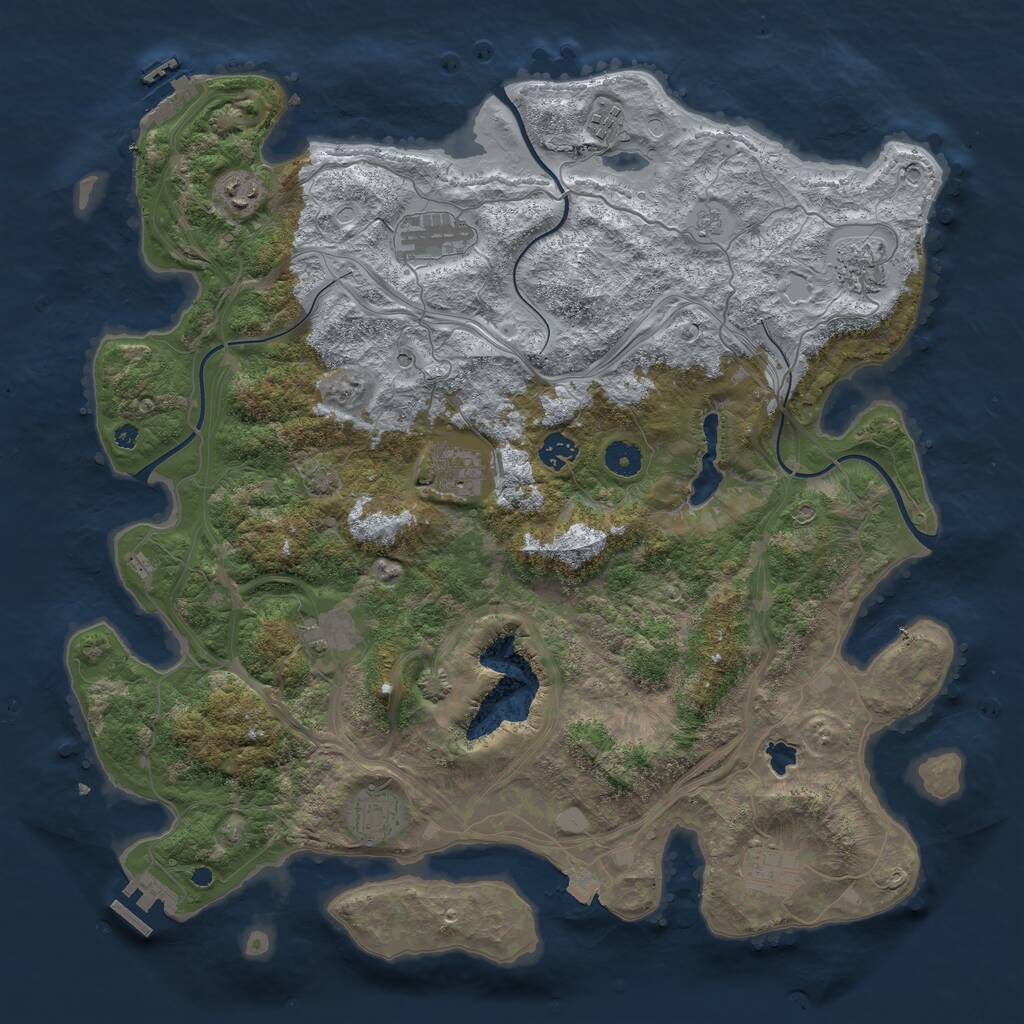 Rust Map: Procedural Map, Size: 4250, Seed: 930703331, 15 Monuments