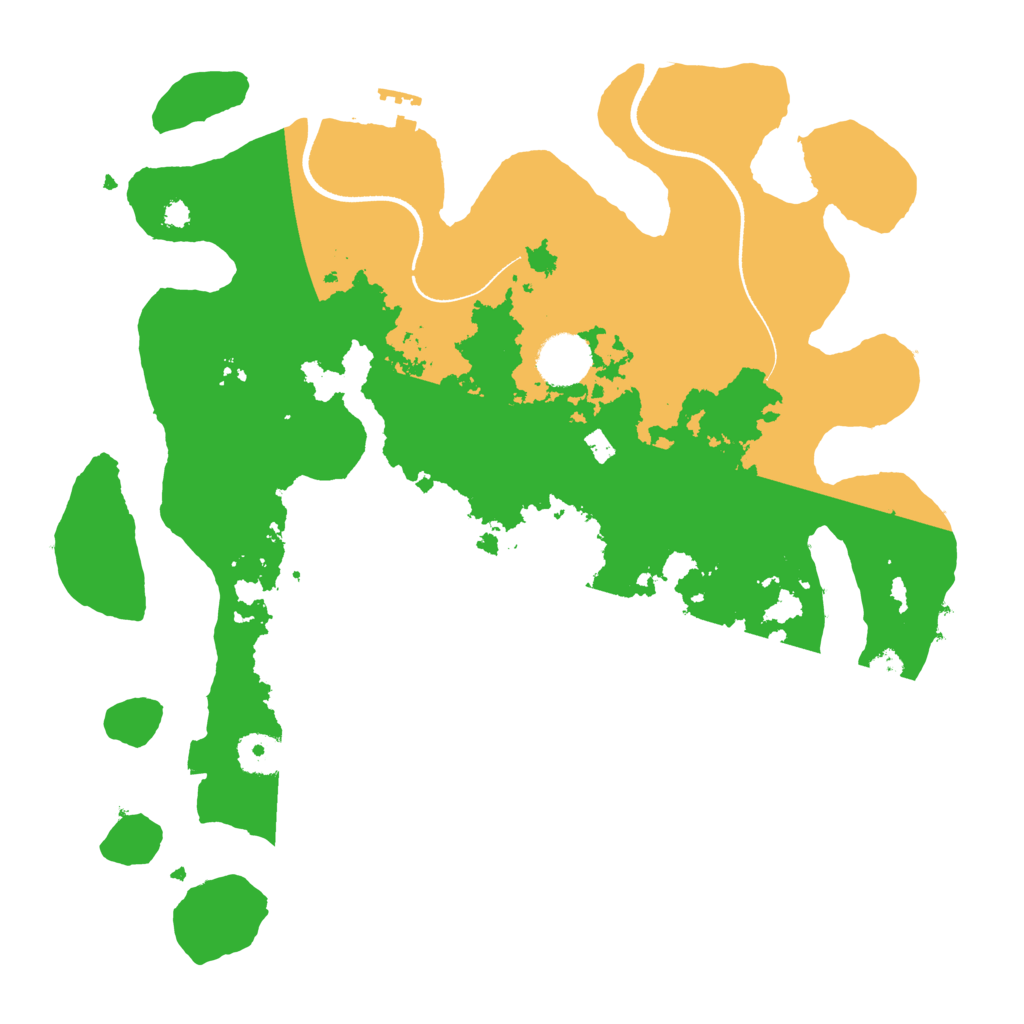 Biome Rust Map: Procedural Map, Size: 3500, Seed: 884165247