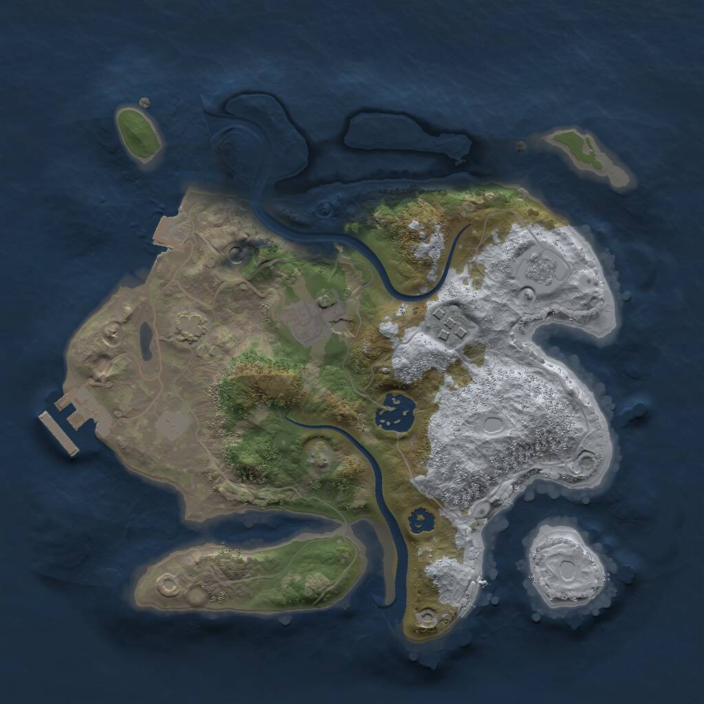 Rust Map: Procedural Map, Size: 2700, Seed: 30252, 8 Monuments