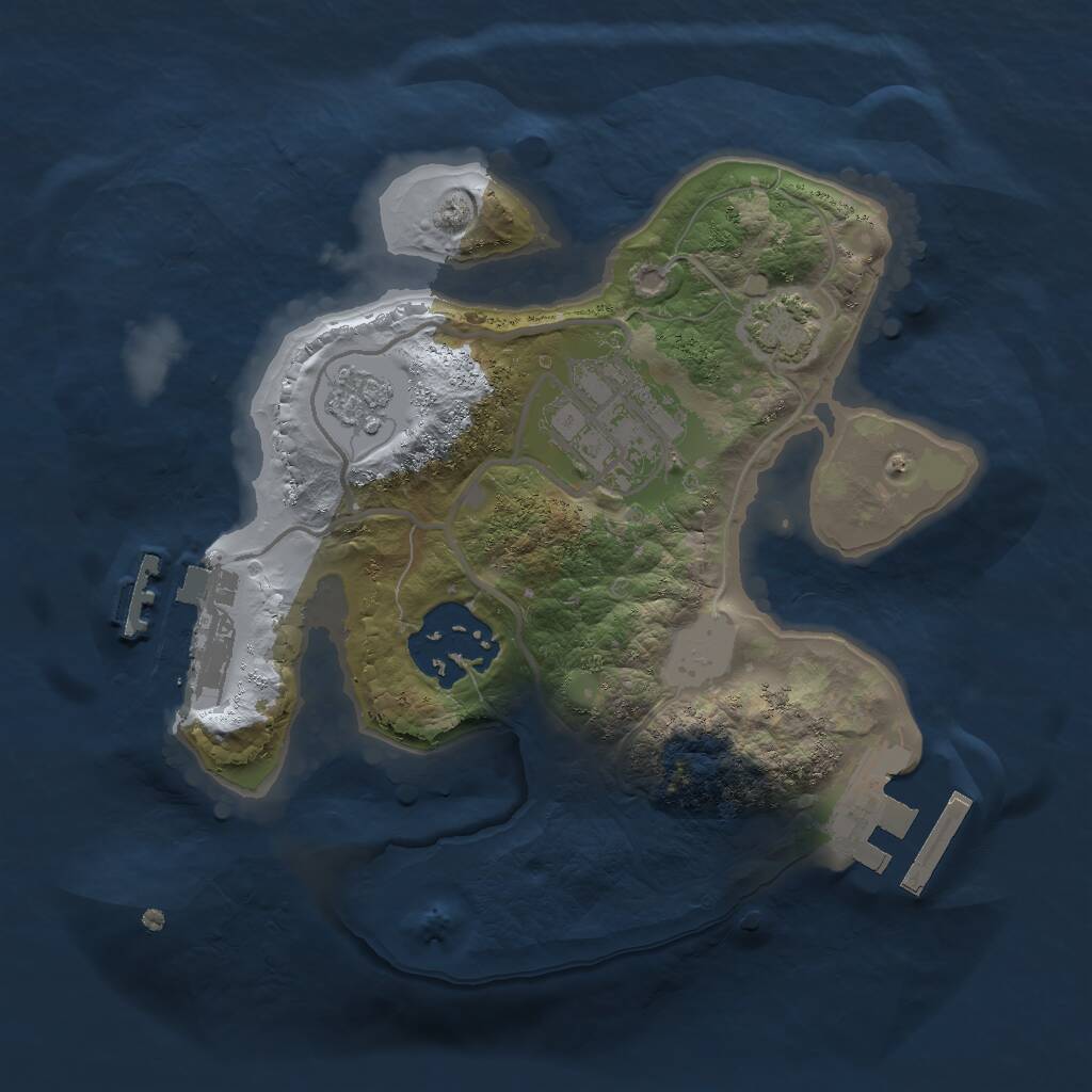 Rust Map: Procedural Map, Size: 2000, Seed: 4654, 7 Monuments