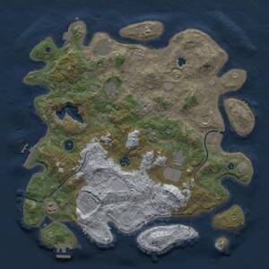 Thumbnail Rust Map: Procedural Map, Size: 4000, Seed: 15610, 14 Monuments