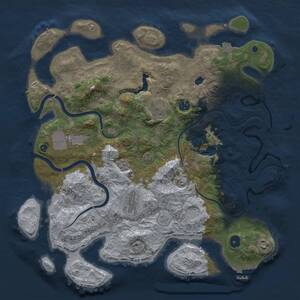 Thumbnail Rust Map: Procedural Map, Size: 4000, Seed: 785313595, 11 Monuments