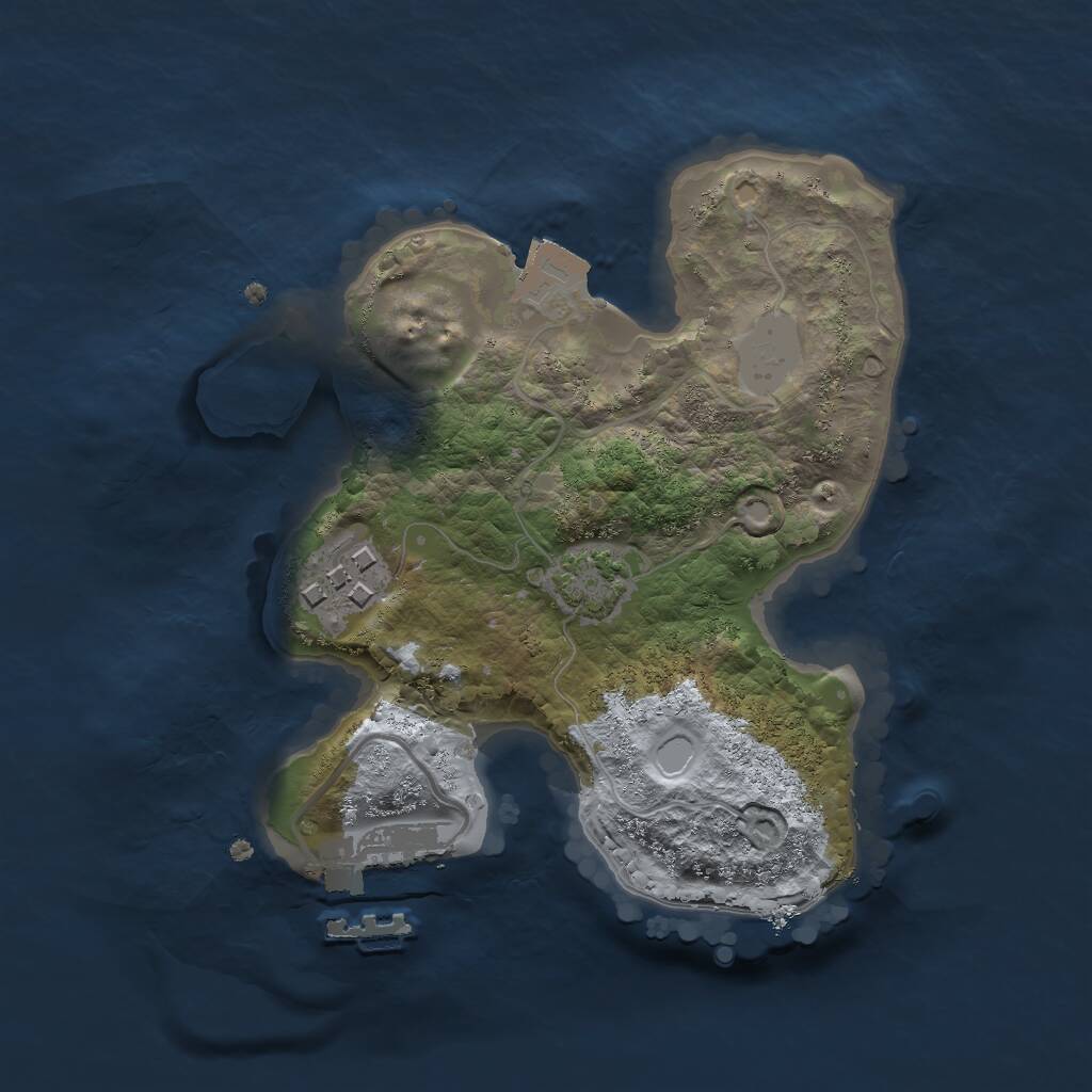 Rust Map: Procedural Map, Size: 2000, Seed: 214560129, 4 Monuments