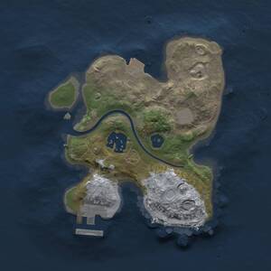 Thumbnail Rust Map: Procedural Map, Size: 2000, Seed: 214560129, 3 Monuments