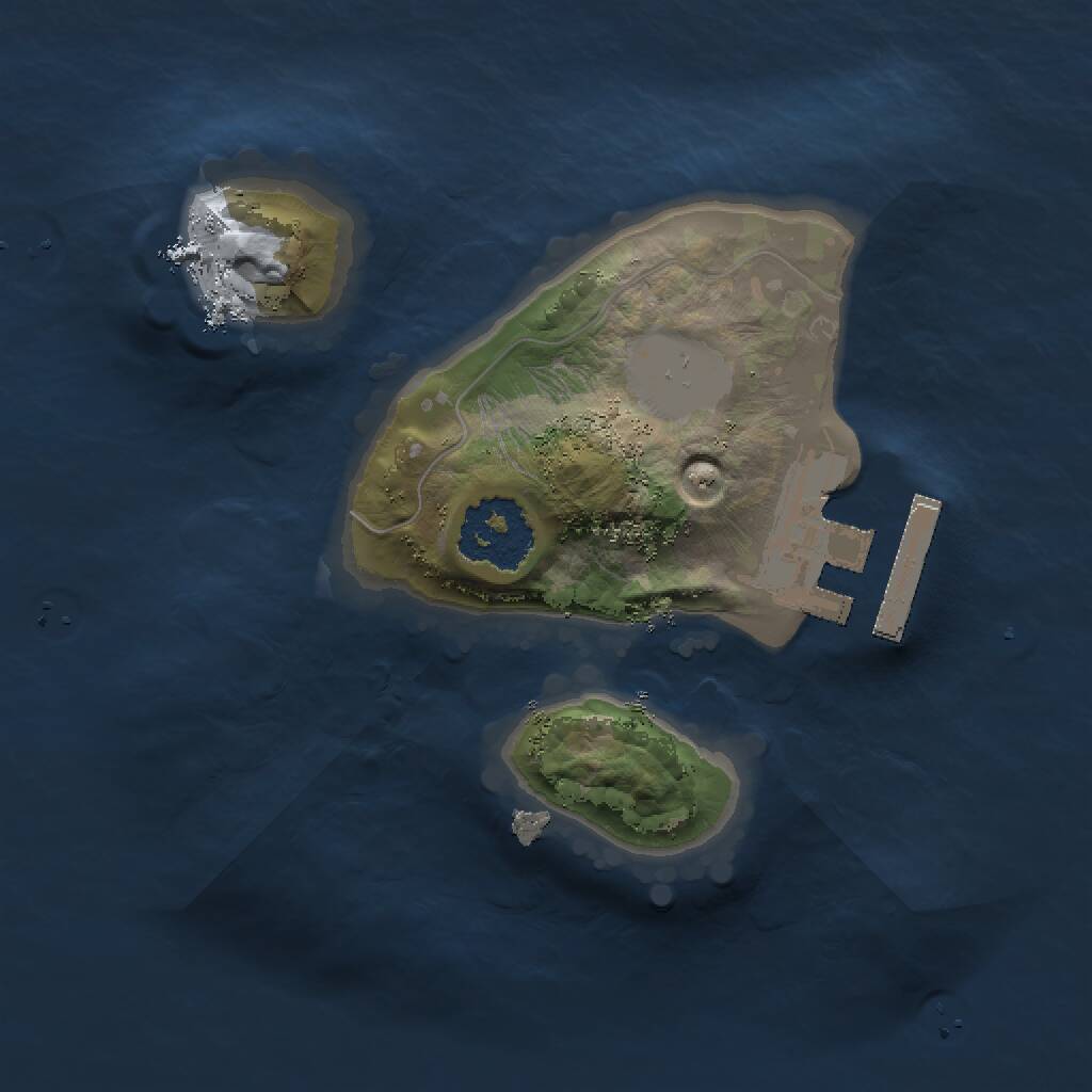 Rust Map: Procedural Map, Size: 1500, Seed: 1546141994, 2 Monuments