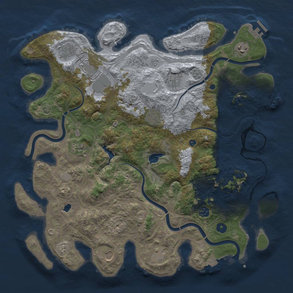Rust Map: Procedural Map, Size: 4250, Seed: 14022021, 16 Monuments