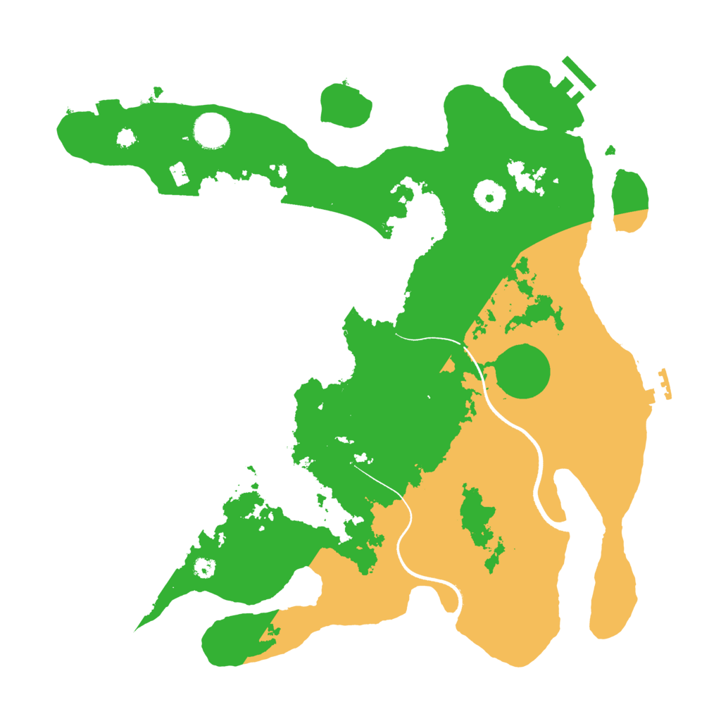 Biome Rust Map: Procedural Map, Size: 3500, Seed: 108556452