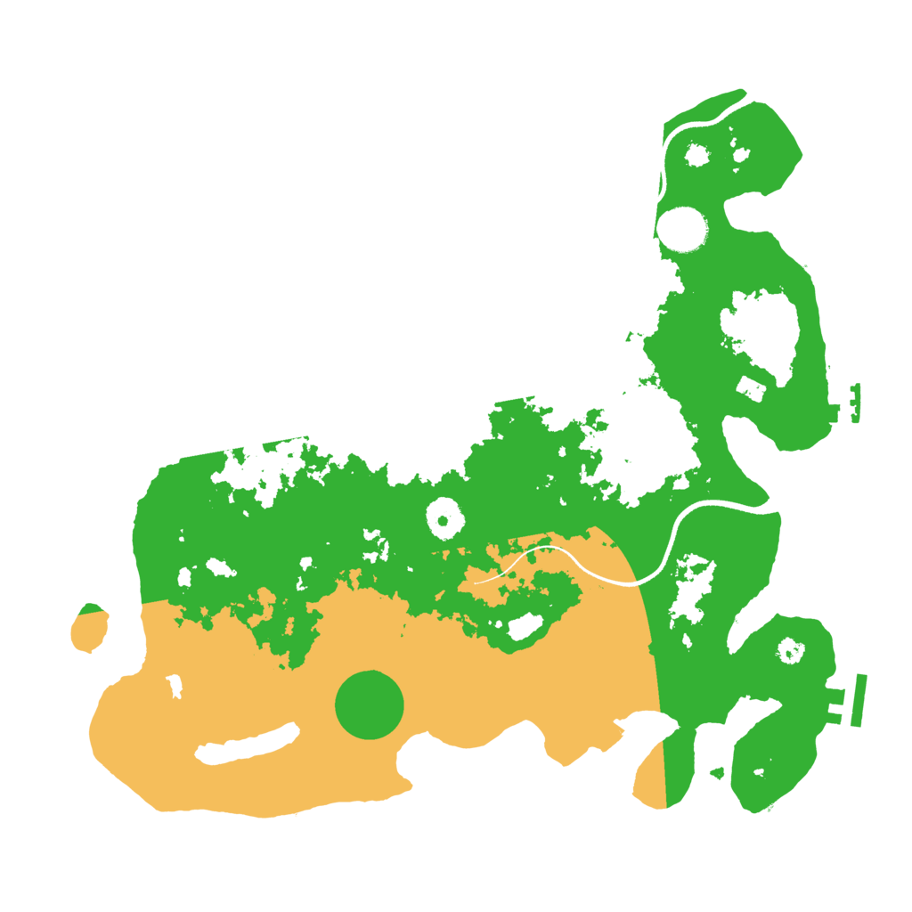 Biome Rust Map: Procedural Map, Size: 3500, Seed: 18277