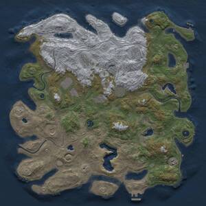 Thumbnail Rust Map: Procedural Map, Size: 4500, Seed: 5824252, 15 Monuments