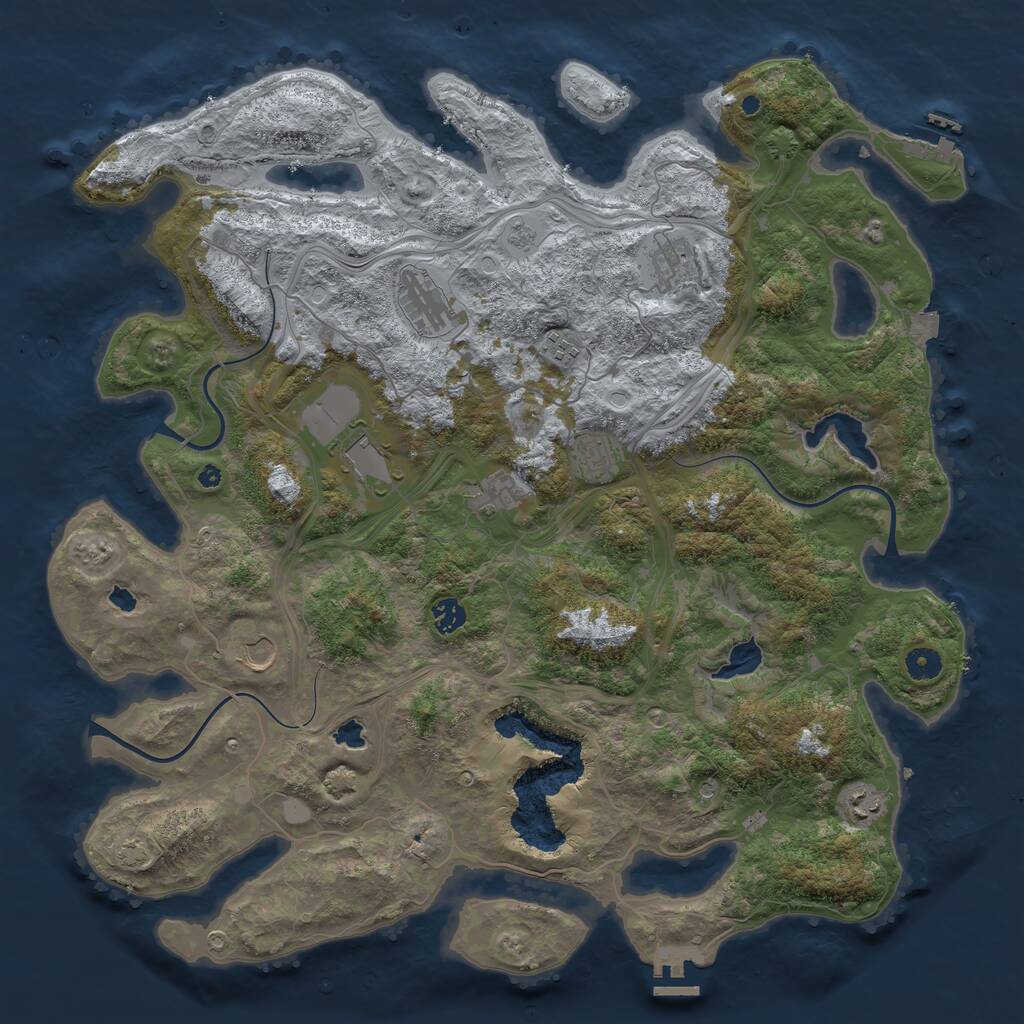 Rust Map: Procedural Map, Size: 4500, Seed: 5824252, 15 Monuments
