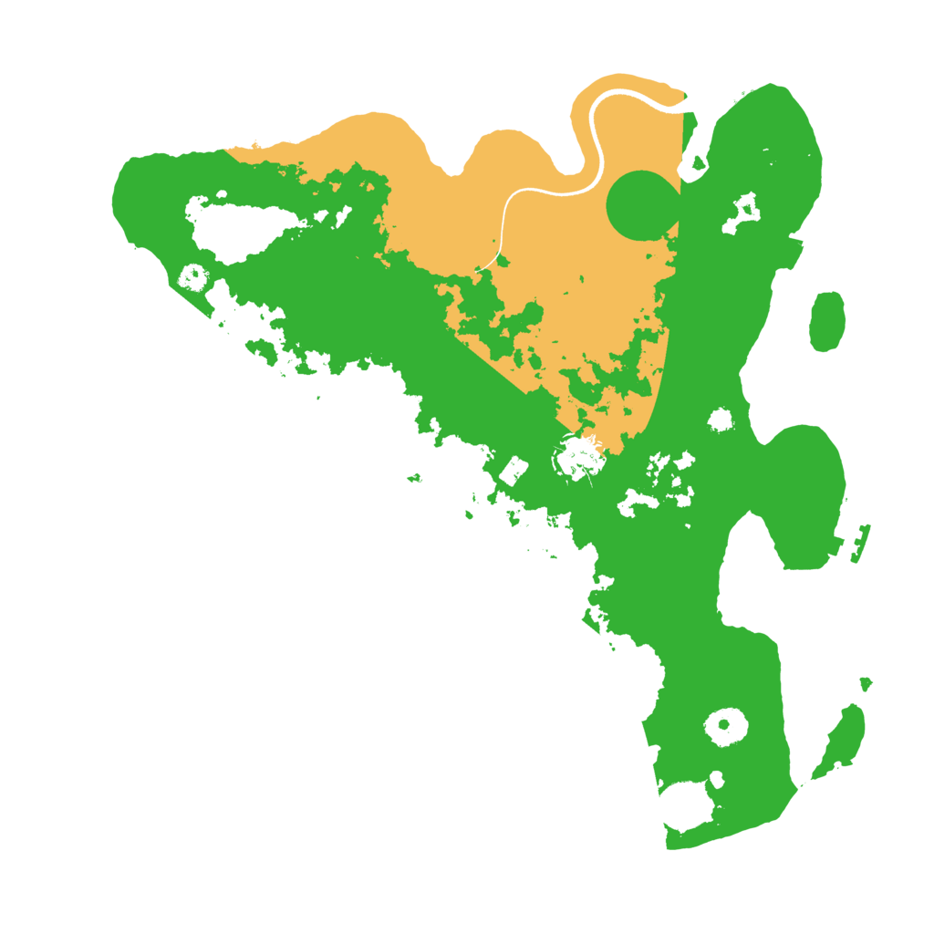 Biome Rust Map: Procedural Map, Size: 3500, Seed: 595199101