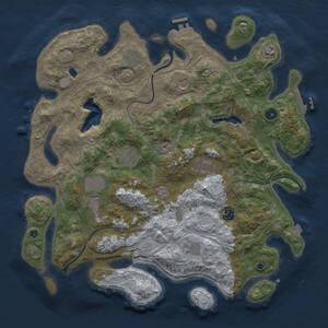 Thumbnail Rust Map: Procedural Map, Size: 4250, Seed: 873, 15 Monuments