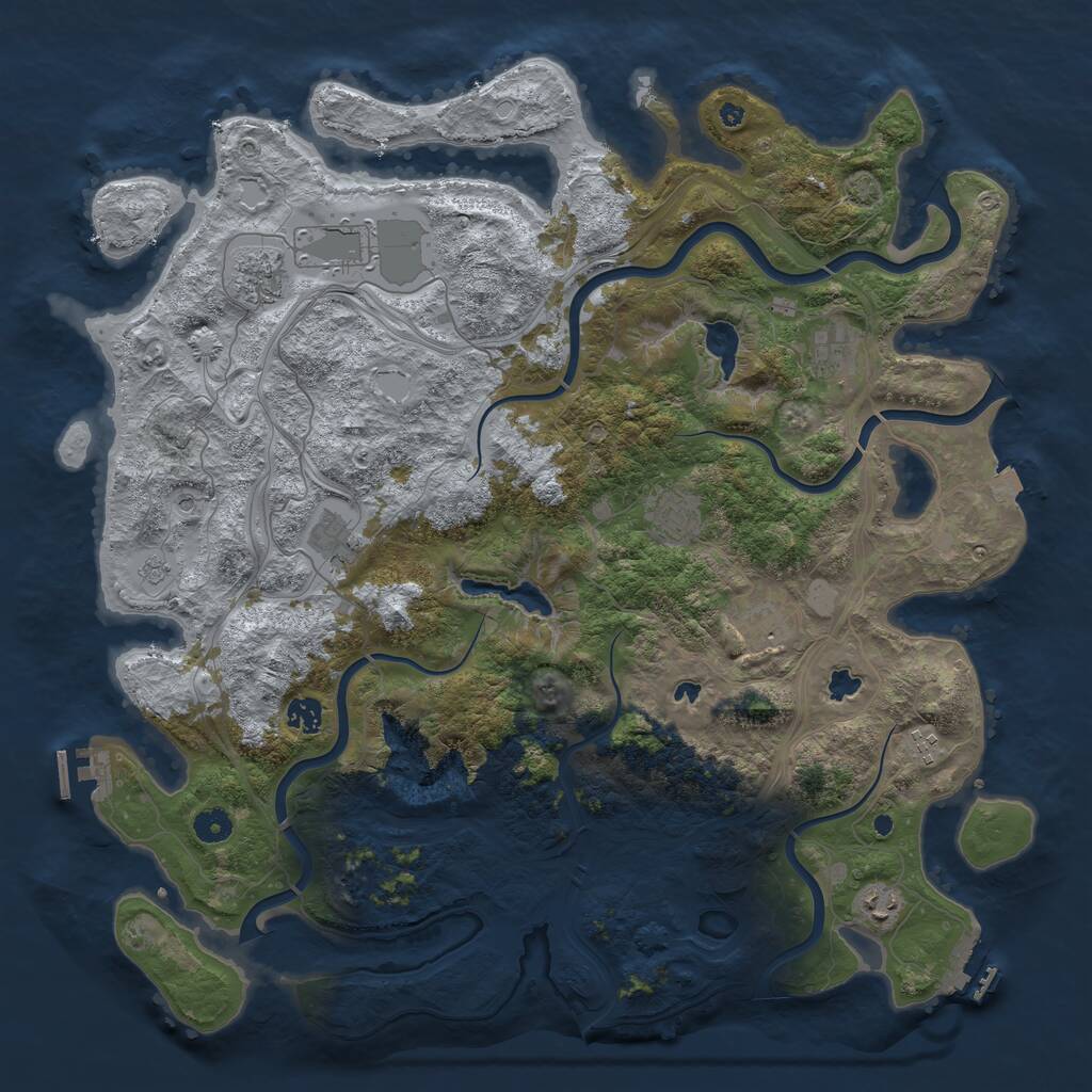 Rust Map: Procedural Map, Size: 4500, Seed: 549962428, 15 Monuments