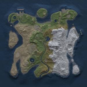 Thumbnail Rust Map: Procedural Map, Size: 2750, Seed: 6854065, 9 Monuments