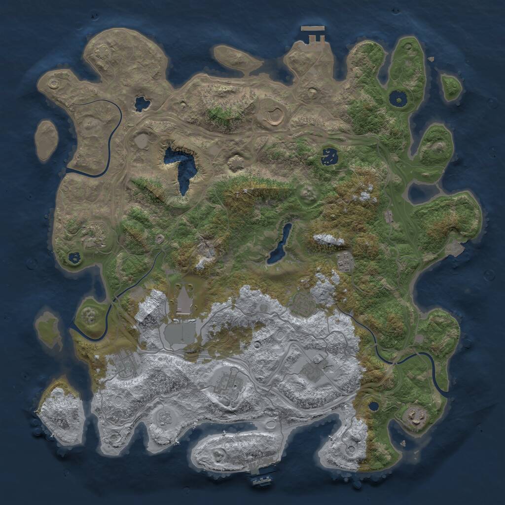 Rust Map: Procedural Map, Size: 4300, Seed: 1541213242, 16 Monuments