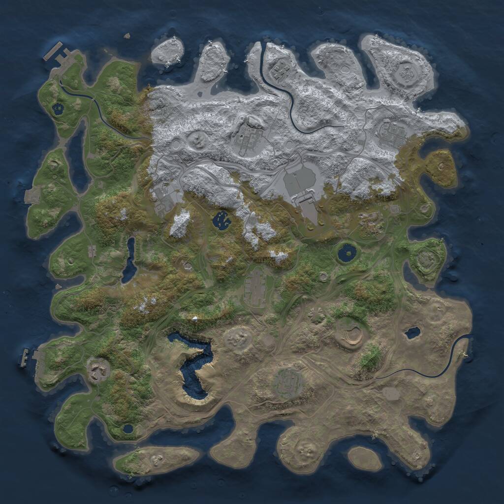Rust Map: Procedural Map, Size: 4250, Seed: 1522097191, 17 Monuments