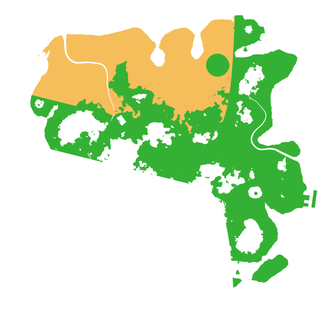 Biome Rust Map: Procedural Map, Size: 3700, Seed: 13215442