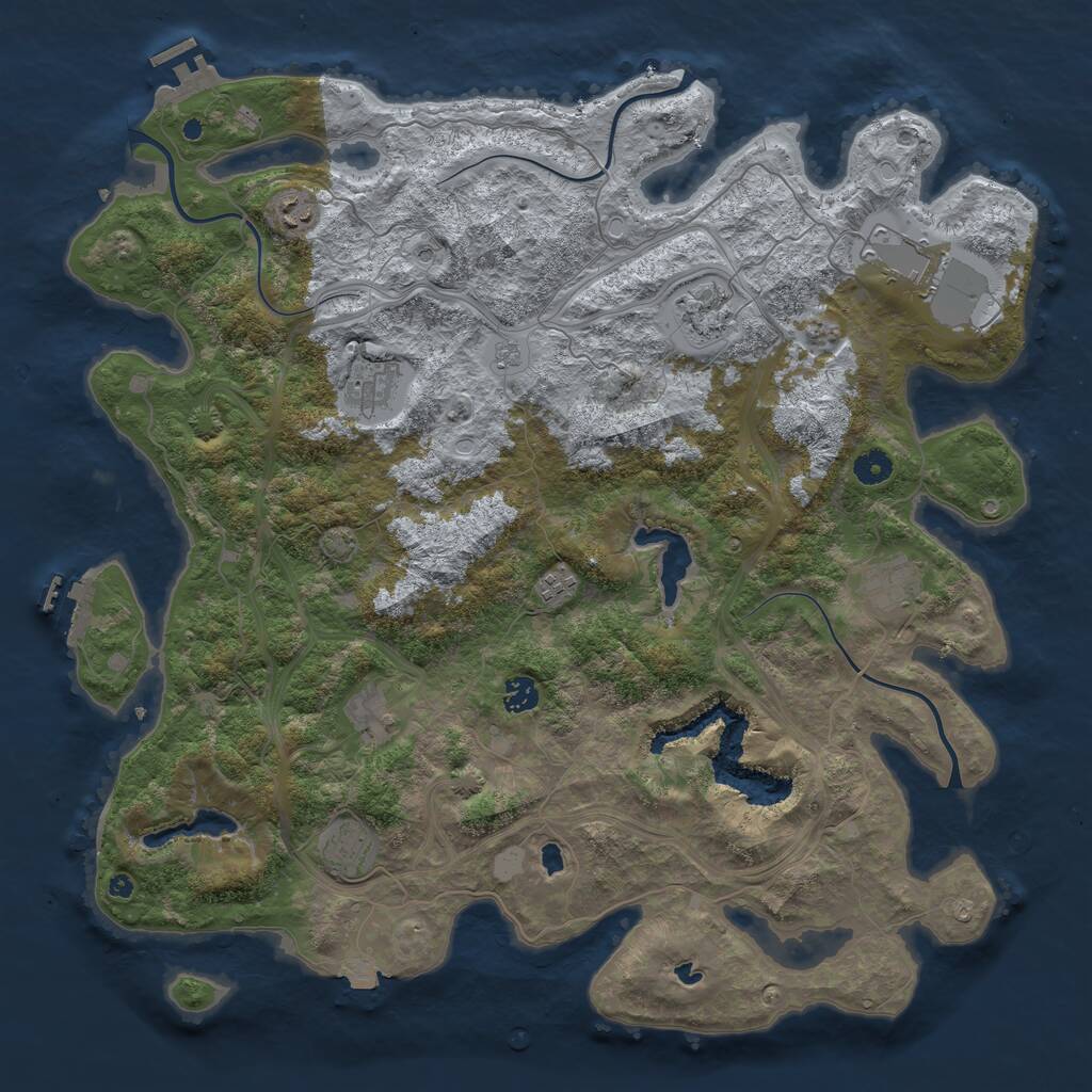Rust Map: Procedural Map, Size: 4500, Seed: 248842002, 15 Monuments