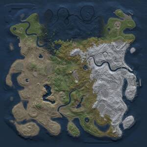 Thumbnail Rust Map: Procedural Map, Size: 4500, Seed: 88888887, 16 Monuments