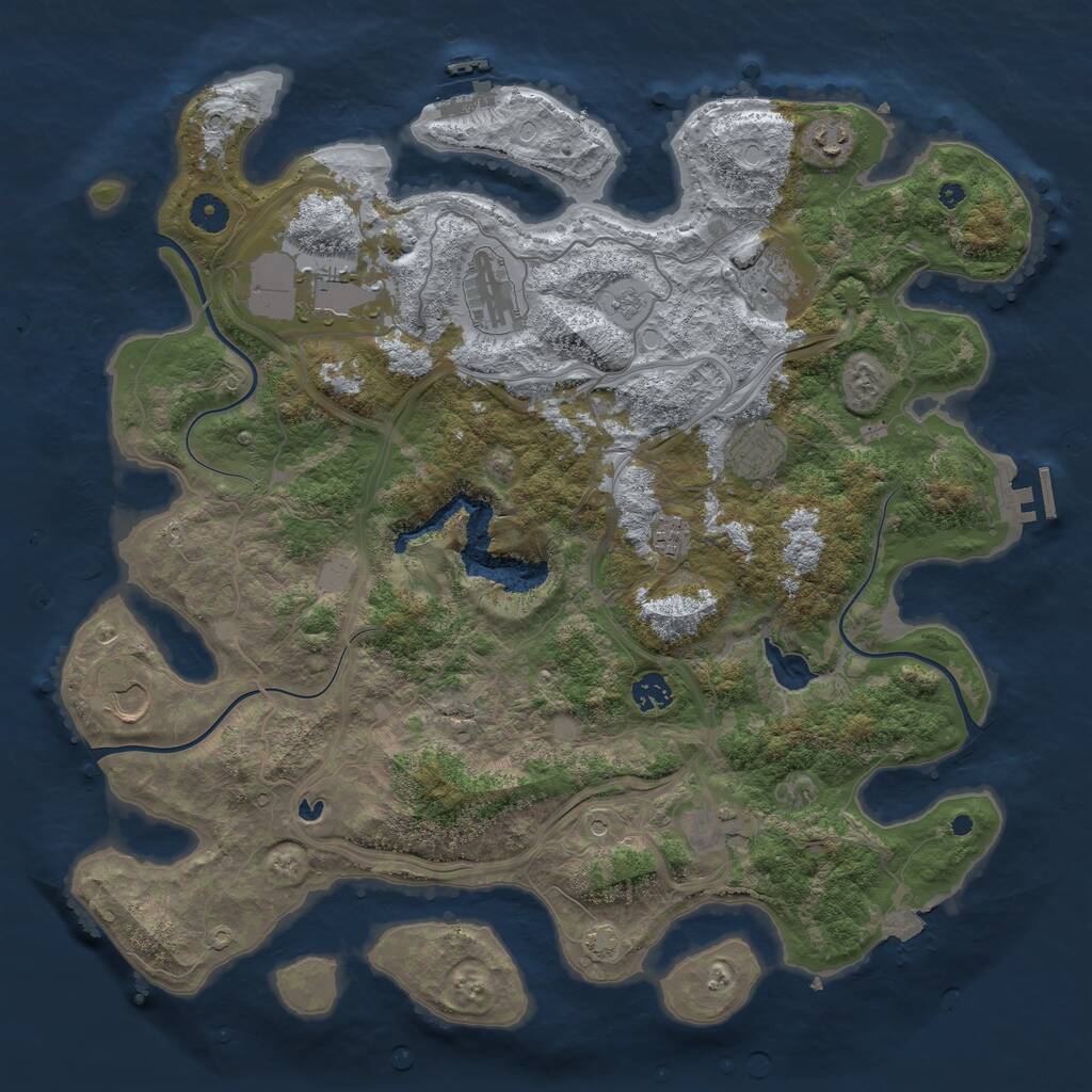 Rust Map: Procedural Map, Size: 4250, Seed: 1584, 15 Monuments