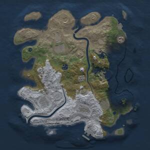 Thumbnail Rust Map: Procedural Map, Size: 3700, Seed: 256685061, 15 Monuments