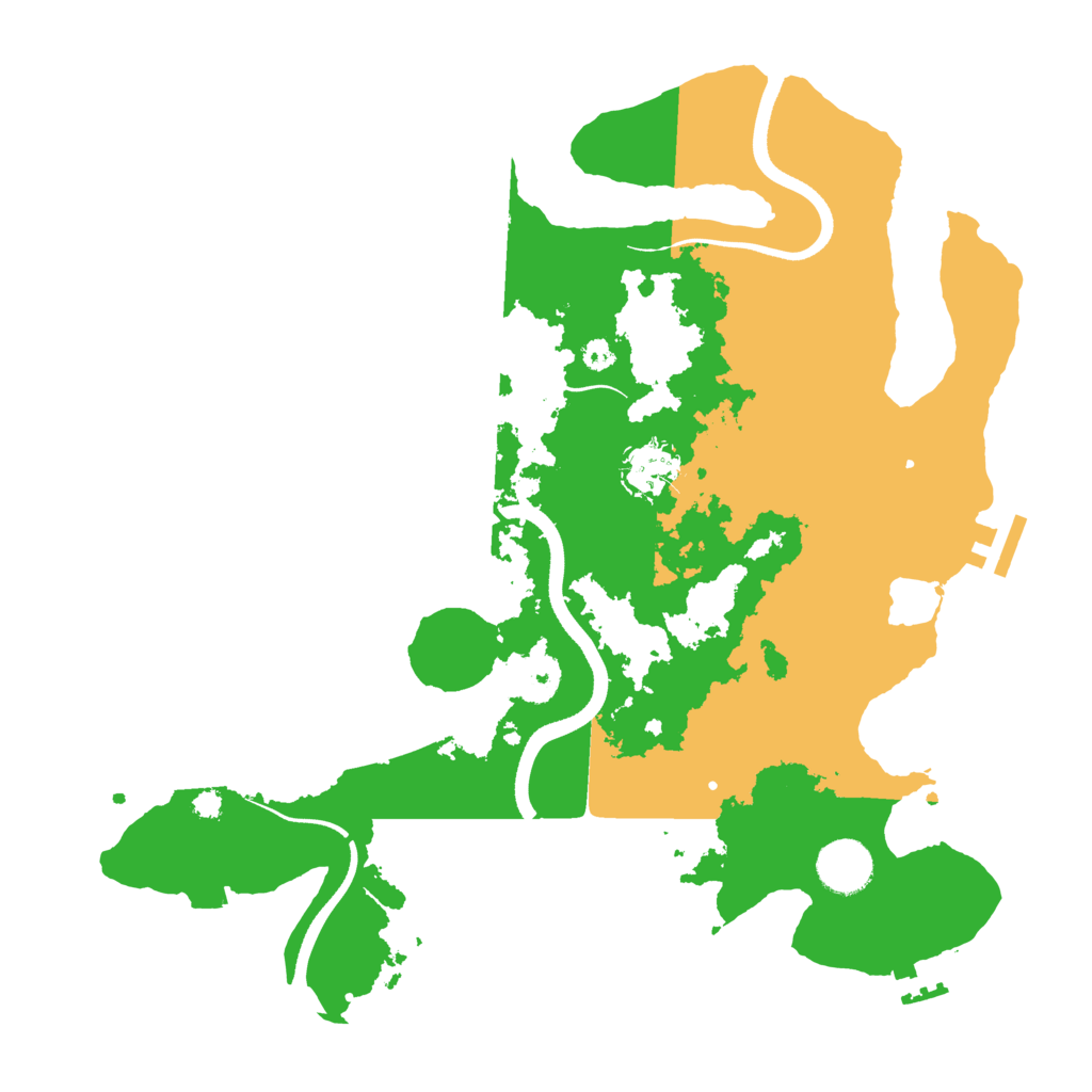 Biome Rust Map: Procedural Map, Size: 3500, Seed: 3852