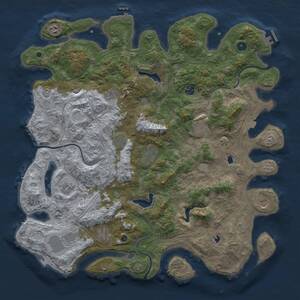 Thumbnail Rust Map: Procedural Map, Size: 4800, Seed: 2112485331, 17 Monuments