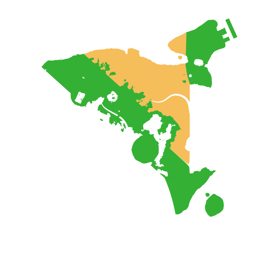 Biome Rust Map: Procedural Map, Size: 2500, Seed: 557791206