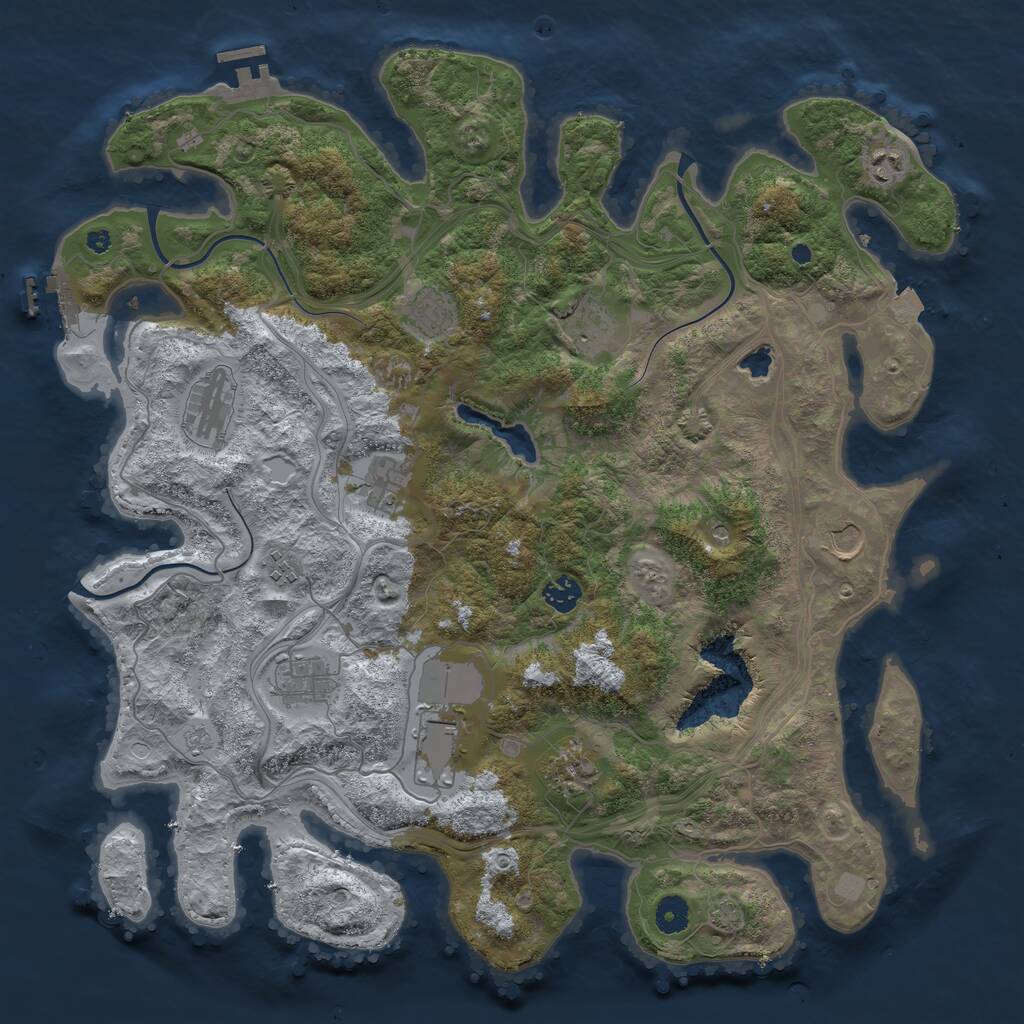 Rust Map: Procedural Map, Size: 4250, Seed: 2006854123, 17 Monuments